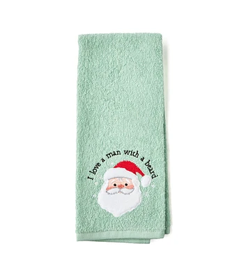 13" x 13" Christmas Santa Man With A Beard Towel by Place & Time