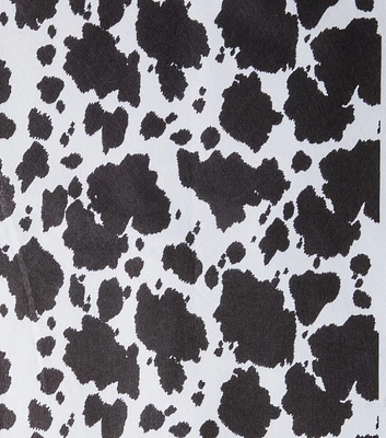 Black & White Cow Print Felt Fabric by Happy Value