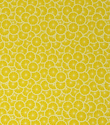 SINGER Yellow Lemons Novelty Cotton Fabric