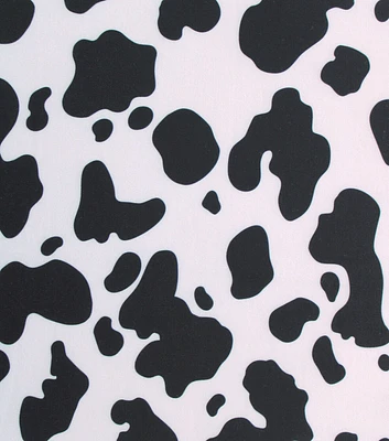 Black & White Cow Print Jersey Knit Fabric