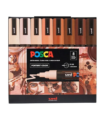 POSCA 8ct Portrait Colors Paint Markers