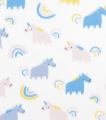 Rainbows And Unicorns Blizzard Fleece Fabric