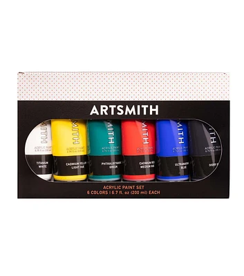 200ml Acrylic Basic Tubes 6ct by Artsmith