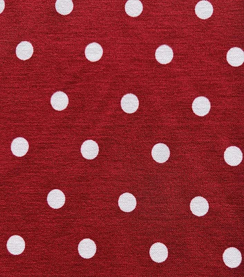 Polka Dots on Red Ponte Fabric