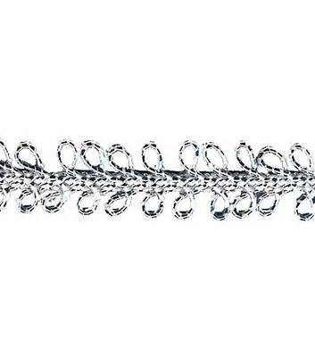 Simplicity Metallic Double E Loop Trim 0.38'' Silver