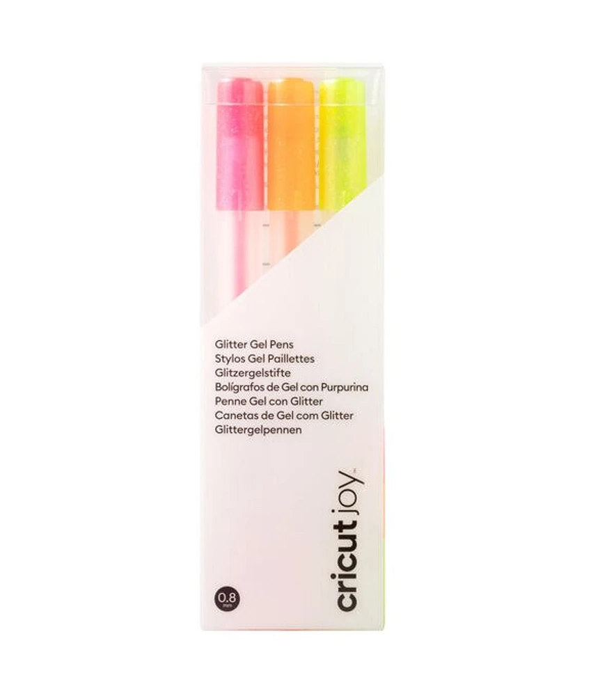 Cricut Joy 0.8mm Neon Glitter Gel Pens 3ct