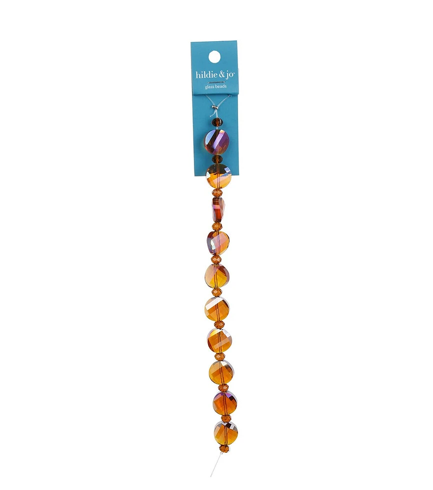 7.5" Topaz Glass Bead Strand by hildie & jo