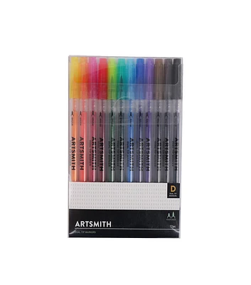 12ct Dual Tip Brush Markers by Artsmith