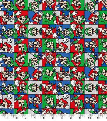 Nintendo Mario Brothers Cotton Fabric