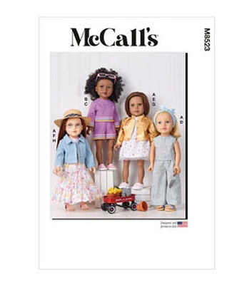 McCall's M8523OS 18" Doll Clothes Sewing Pattern