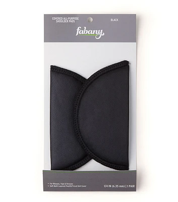 1/4" Black All Purpose Curved Shoulder Pads by Fabany