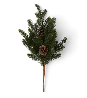 21" Christmas Green Balsam Fir Bush With Pinecones Bush by Bloom Room