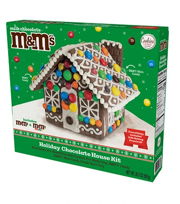 6pc Christmas M&M Chocolate Cookie Gingerbread House Kit