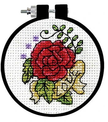 Design Works 3" Rose Tattoo Counted Cross Stitch Kit