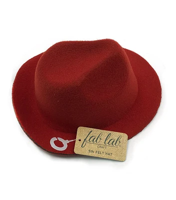 Fab Lab 5" Red Felt Hat