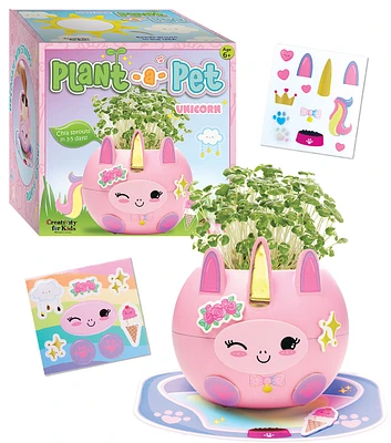 2.5" Plant a Pet Unicorn Planter Kit With 2 Sticker Sheets