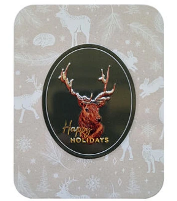 5" Christmas Deer Rectangle Tin