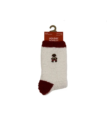 1 Pair Christmas Gingerbread Cozy Crew Sock by Happy