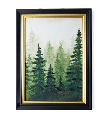 18" x 24" Painted Christmas Trees Framed Wall Art by Place & Time