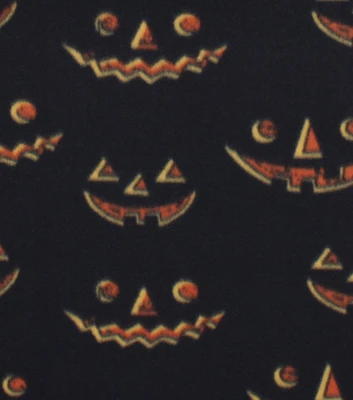 Jack O Lantern Faces Blizzard Fleece Fabric