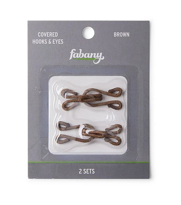 2ct Brown Covered Iron Hook & Eye by Fabany