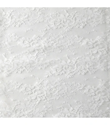 Bright White Chantilly Lace Fabric