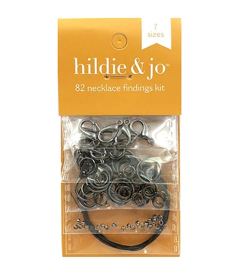 82pc Black Necklace Findings Kit by hildie & jo