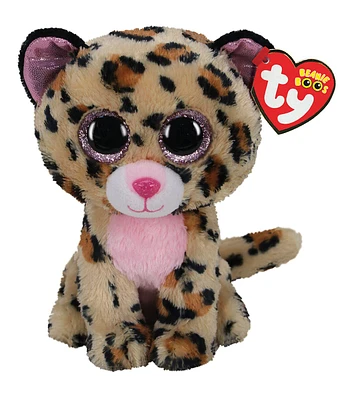 Ty Inc Beanie Boos Brown & Pink Regular Livvie Leopard Plush Toy