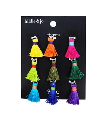 9pc Rainbow Tassel Charms by hildie & jo