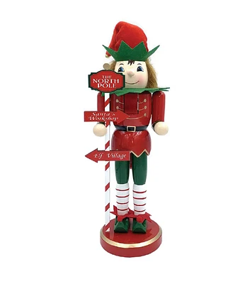 Santa's Workshop 14" North Pole Elf Nutcracker