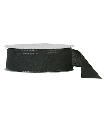 Offray 7/8"x9' San Marino Solid Ribbon Black