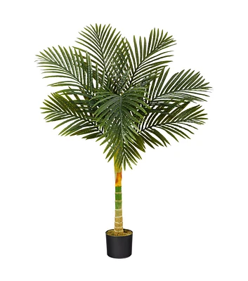 Nearly Natural 4' Golden Cane Artificial Palm Tree