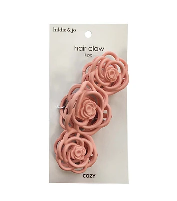 4" Fall Light Pink Flower Hair Claw Clip by hildie & jo