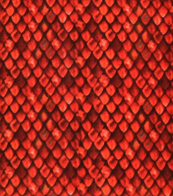 Red Dragon Scales Anti Pill Plush Fleece Fabric