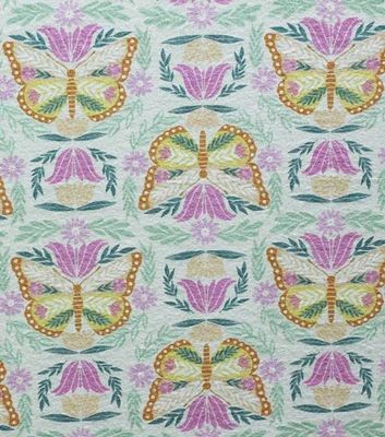 Multi Color Abstract Butterflies Super Snuggle Flannel Fabric