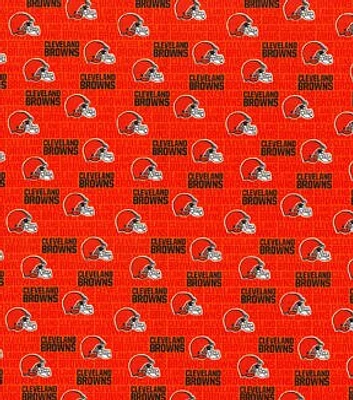 NFL Orange Cleveland Browns Cotton Duck Canvas