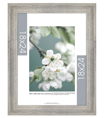 MCS 18"x24" Gray Rustic Poster Frame Rustic