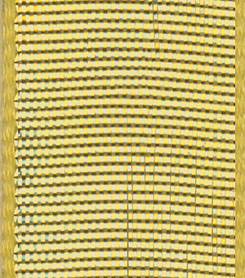 Offray /8"x9' Metallic Woven Wired Edge Ribbon Gold