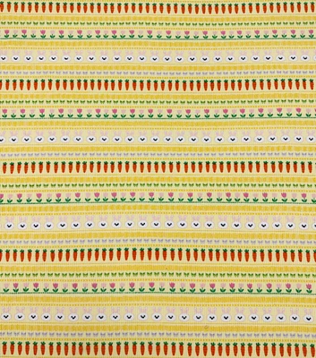 Easter Yellow Bunny Fair Isle Waffle Knit Fabric by POP!