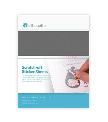 Silhouette Printable Scratch Off Sticker Sheets Silver