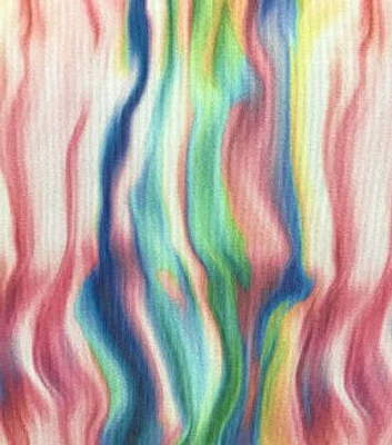 Multi Rainbow Waves Mesh Apparel Fabric