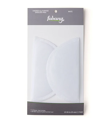 1/4" All Purpose Curved Shoulder Pads White by Fabany