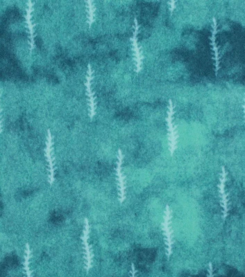 Teal Tie Dye Anti Pill Plush Fleece Fabric