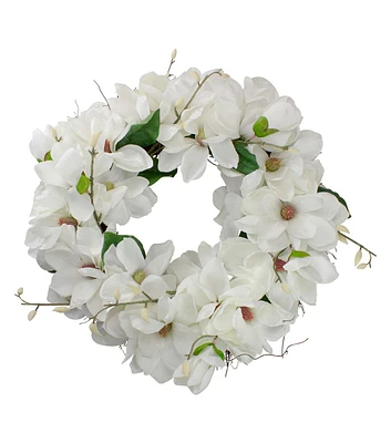 Northlight 24" Spring White Magnolia Wreath