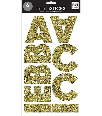 Mambi Stickers Chunky Glitter Gold Mia