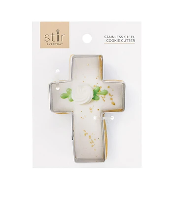 2.5" x 3.5" Stainless Steel Cross Cookie Cutter by STIR