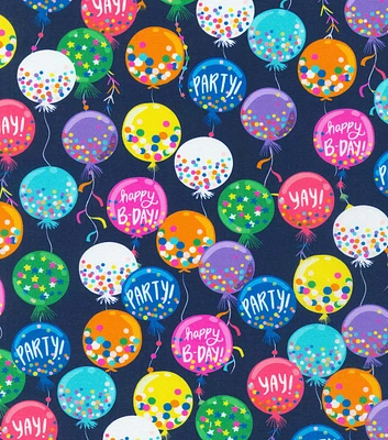 Robert Kaufman Birthday Celebration Novelty Cotton Fabric