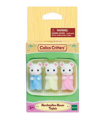 Calico Critters 6" Marshmallow Mouse Triplets 4ct