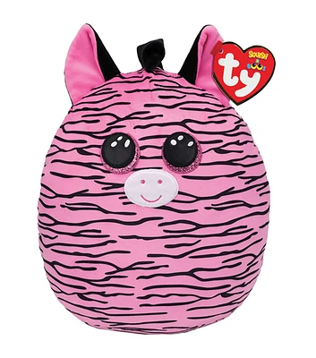 Ty Inc Squish A Boos Pink & Black Zoey the Zebra Plush Toy