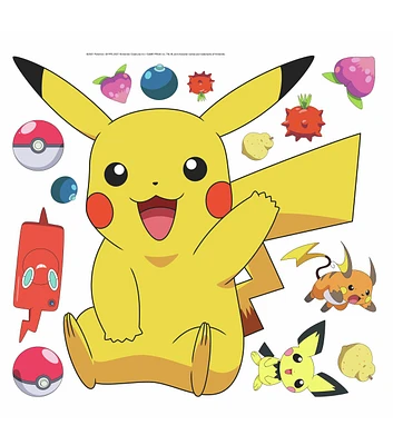 RoomMates Pikachu Peel & Stick Giant Wall Decals